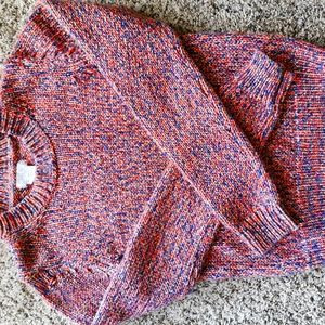 Multi-colored crop style sweater